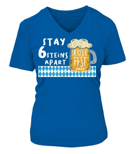 Oktoberfest 2020 Bavarian 6 Stein Apart Beer Octob Women's V-Neck T-shirt