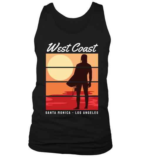 West Coast Santa Monica Los Angeles for surfing Men's Tank Top