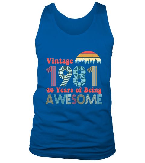 Vintage 1981 40 Years of Being Awesome Tank Top Unisex