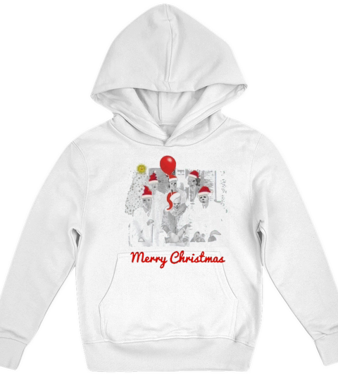 Merry Christmas Santa Horror Characters shirt Kids Hoodie
