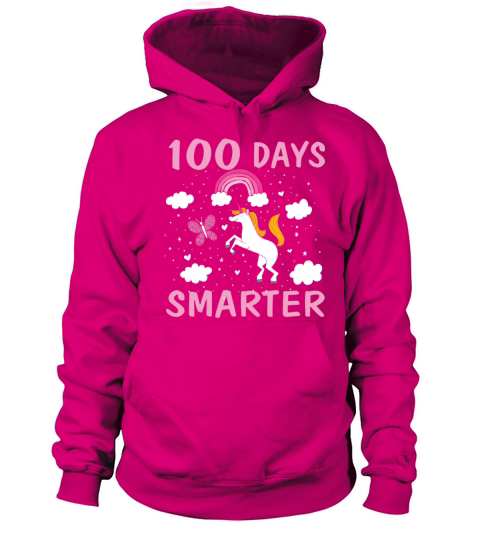 100 Days Smarter Unicorn 100 Days of School T Sh Women's Hoodie