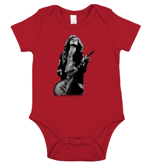 Jimmy Page play guitar shirt Short Sleeve Baby One-Piece