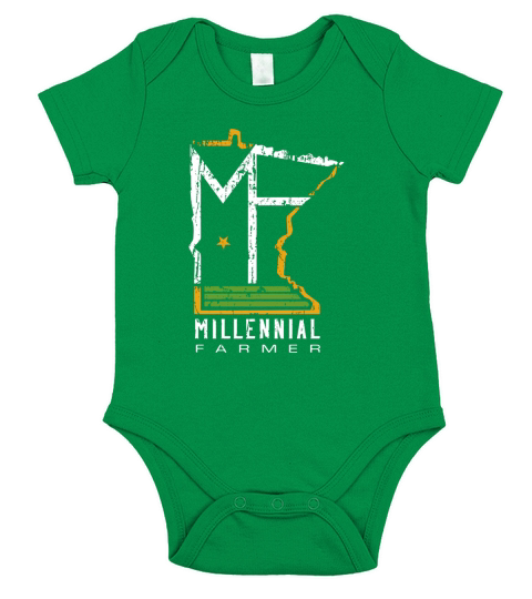millennial farmer Short Sleeve Baby One-Piece