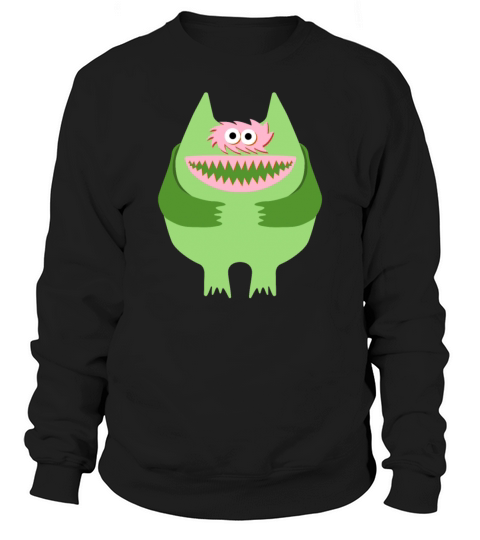 Green Nauga Stuffed Animal Cute Monster Throwback Men's Sweatshirt