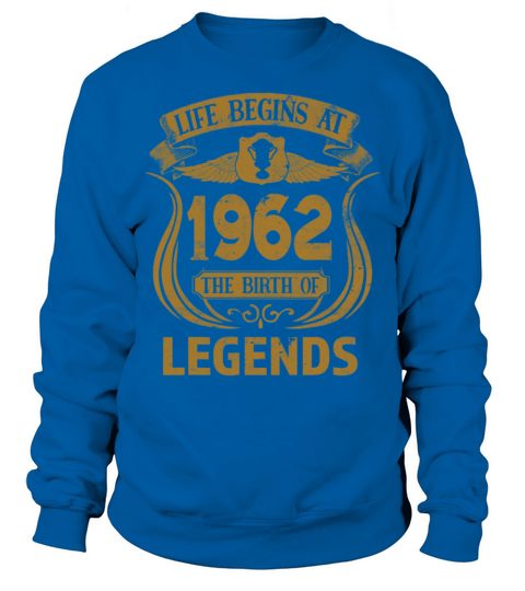 Life Begins at 1962 Birthday of legend Men's Sweatshirt