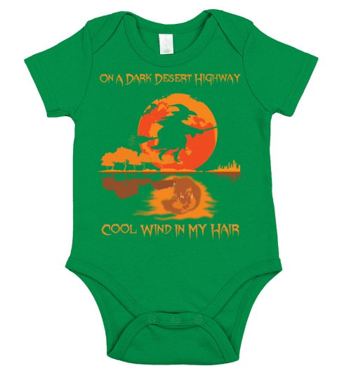 Halloween On A Dark Desert Highway Short Sleeve Baby One-Piece