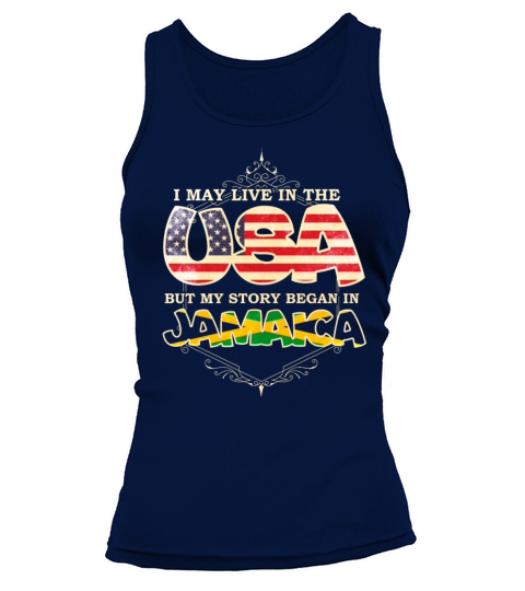 Vintage USA and Jamaica National Flag Women's Tank Top