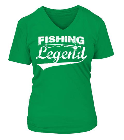 Fishing Legend Gift Fisherman Funny Quote Baiting Women's V-Neck T-shirt