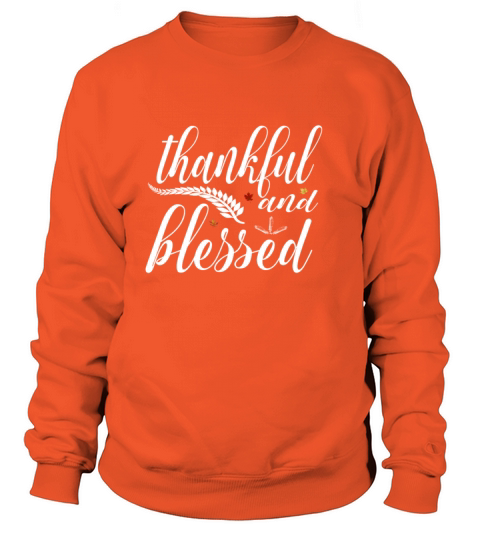 Cute Thankfull And Blessed Feather Leaves Gift Women's Sweatshirt