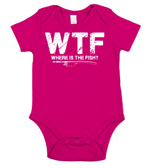 WTF Where s the Fish - Funny Fishing Shirt & Gifts Short Sleeve Baby One-Piece