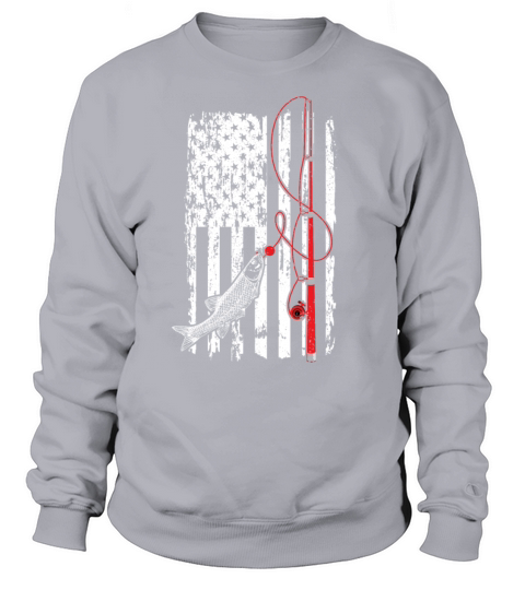 Vintage USA Flag Trout Fisherman Gift Patriotic Women's Sweatshirt