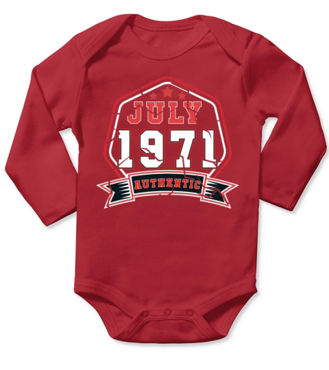 July 1971 Vintage Gift Idea Long Sleeve Baby One-Piece