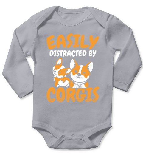 Dog Corgi Funny Long Sleeve Baby One-Piece