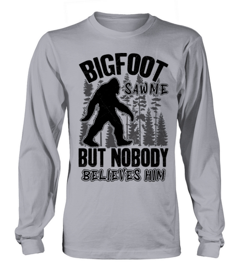Bigfoot Saw Me But Nobody Believes Him Vintage Women's Long Sleeve