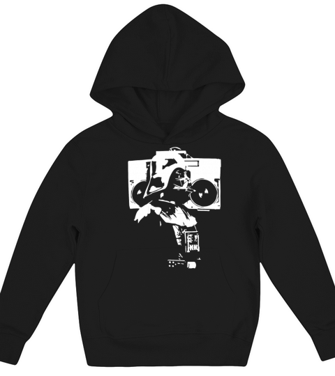 Darth Vader With Boom Box Kids Hoodie