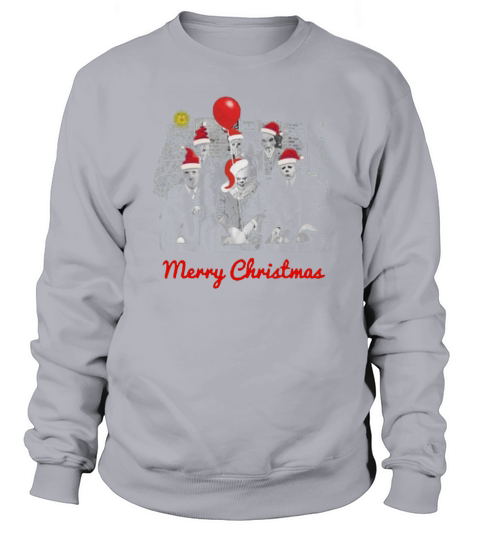Merry Christmas Santa Horror Characters Sweatshirt Unisex