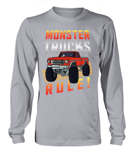 Retro Vintage Monster Trucks Rule Women's Long Sleeve