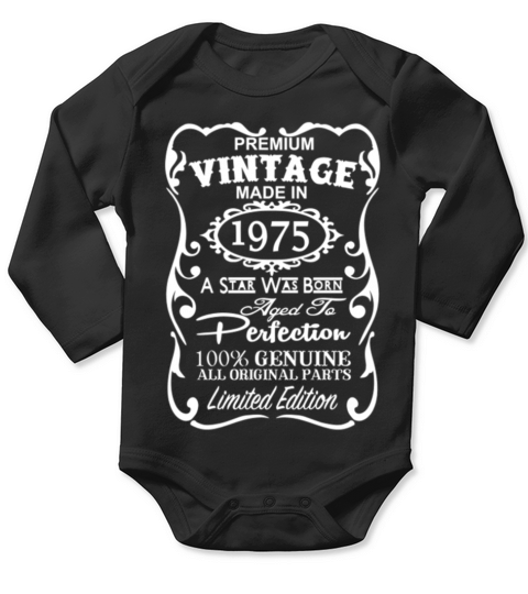 Vintage Made In 1975 Long Sleeve Baby One-Piece