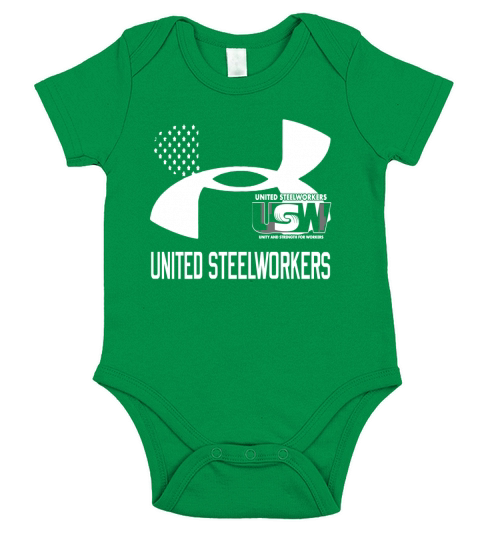 United Steelworkers Unity And Strength For Workers Flag - Drawstring Bag Short Sleeve Baby One-Piece