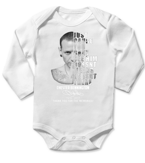 Chester Bennington Nur weil ich ihn nicht sehen kann, heißt das nicht Shirt Long Sleeve Baby One-Piece