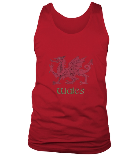 Wales Dragon T-Shirt Vintage Welsh Flag Tee Tank Top Unisex