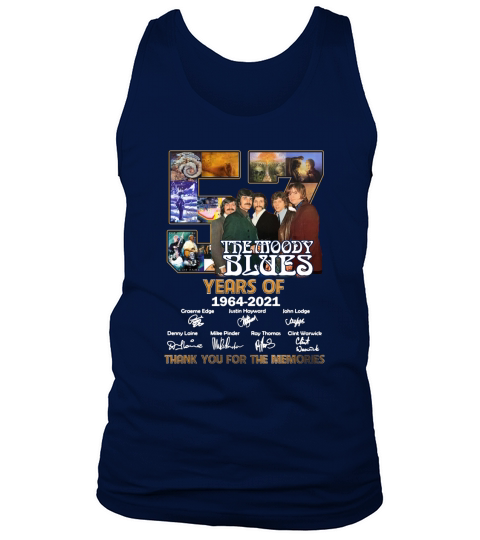 The Moody Blues 57 years of 1964 2021 signatures thank you for the memories Tank Top Unisex