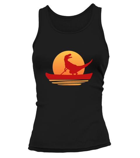 Canoeing T-Rex Dinosaur Canoe Lover Gift Idea Women's Tank Top