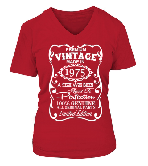 Vintage Made In 1975 Women's V-Neck T-shirt