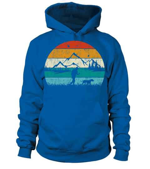 Hiking with Dog Vintage Retro Women's Hoodie