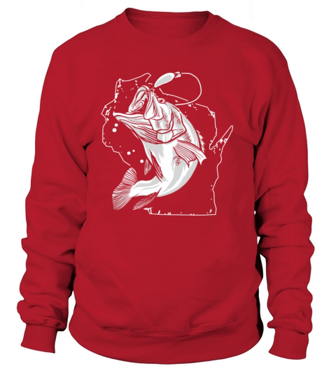 Funny Bass Fishing Wisconsin Fishermen Women's Sweatshirt