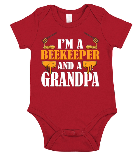 Funny Grandpa Beekeeper Grandfather Honey Lover Short Sleeve Baby One-Piece