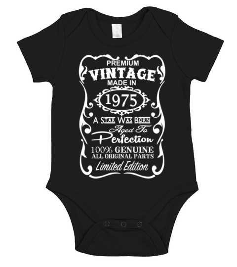 Vintage Made In 1975 Short Sleeve Baby One-Piece