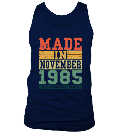 1985 Birthday November Vintage Saying Men's Tank Top