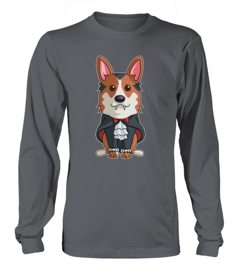 Cute Corgi Vampire Funny Vampire Halloween Gift Women's Long Sleeve
