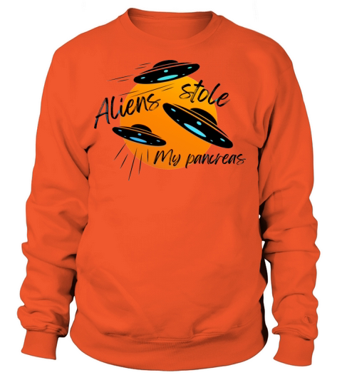Aliens stole my pancreas ufo Women's Sweatshirt