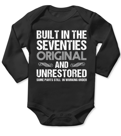 Built In The Seventies Original And Unrestored Long Sleeve Baby One-Piece