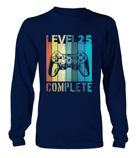 Mens 25th Birthday Young Man Level 25 Years Men's Long Sleeve
