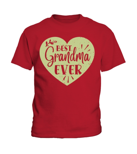 Best Grandma Ever Grandmother Heart Retro Vintage Kids T-Shirt