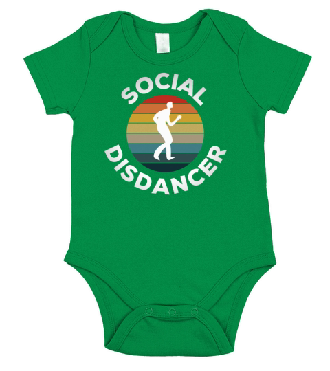 Socialdistance Dance Corona Virus funny Short Sleeve Baby One-Piece