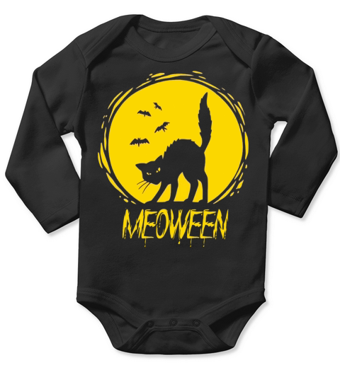 Happy Meoween Long Sleeve Baby One-Piece