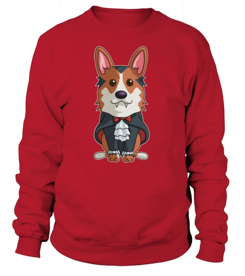 Cute Corgi Vampire Funny Vampire Halloween Gift Women's Sweatshirt