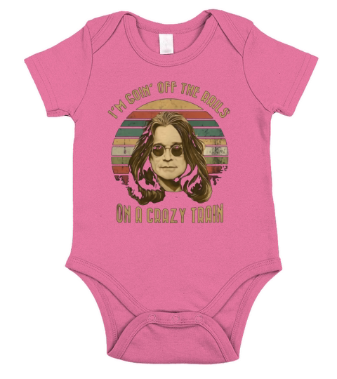 Ozzy Osbourne On A Crazy Train Vintage Short Sleeve Baby One-Piece