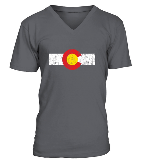 Vintage Colorado Flag - Mug V-Neck T-shirt
