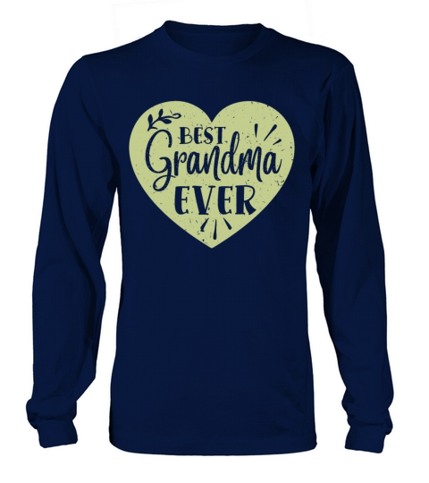 Best Grandma Ever Grandmother Heart Retro Vintage Men's Long Sleeve