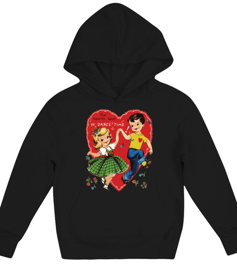 Vintage Valentine Kids Hoodie