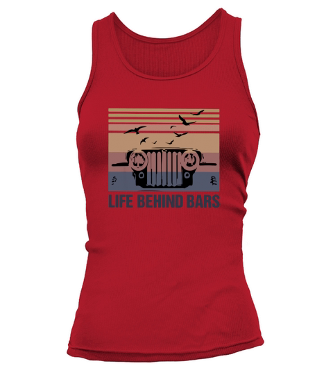Vintage Jeep life behind bars shirt Tank top Woman