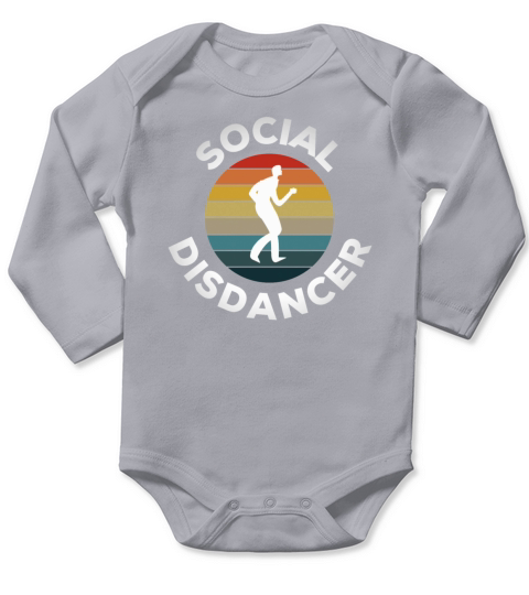 Socialdistance Dance Corona Virus funny Long Sleeve Baby One-Piece