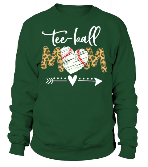 Teeball Mom Leopard Ball Mom Mothers Day Men's Sweatshirt