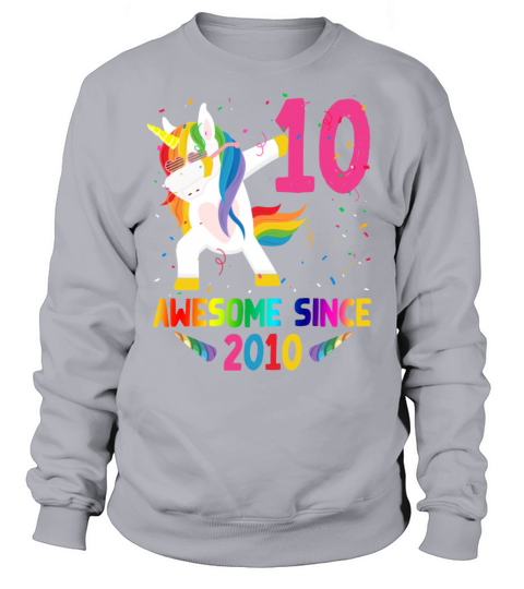 Awesome Since 2010 10 Years Old 10th Birthday Unic Women's Sweatshirt