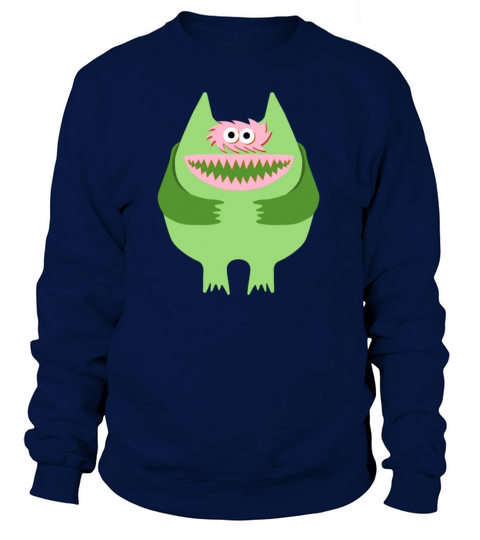 Green Nauga Stuffed Animal Cute Monster Throwback Women's Sweatshirt